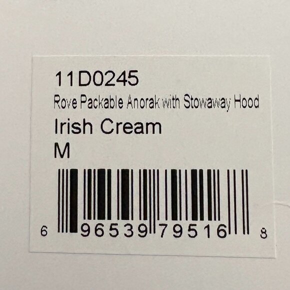 MPG Rove Packable Anorak With Stowaway Hood Lightweight Irish Cream New Medium - Picture 8 of 13